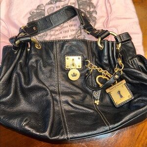Juicy Couture Genuine Leather Bag with Gold Embelishments